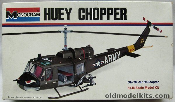 Monogram 1/48 Bell UH-1B 'Huey Chopper' Iroquois - Army Gunship, 6809 plastic model kit